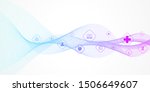 Abstract health care banner template with flat icons. Healthcare medicine concept. Medical innovation technology pharmacy banner. Vector illustration.