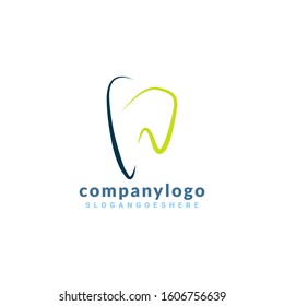 Abstract Health Dental Logo design vector template linear style. Dental clinic Logotype concept icon.