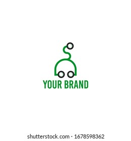 abstract health logo stethoscope with a combination of green colors suitable for the needs of your business, company and organization logo
