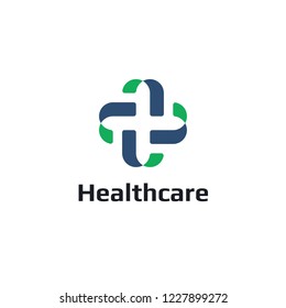 Abstract Healthcare Logo Template Modern Simple Stock Vector (Royalty ...