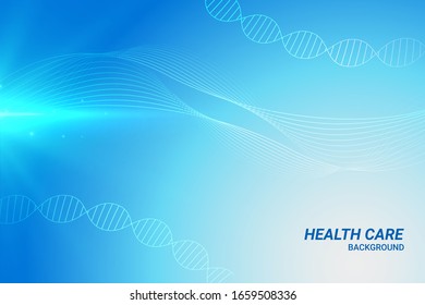 Abstract healthcare template with flat icons. Concept of health medicine. Pharmacy advertising banner for medical innovation technology vector graphic.