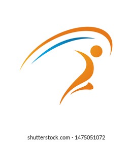 abstract healthy active people logo design vector illustrations
