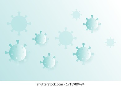 Abstract healthy and medical background. Coronavirus wallpaper template. Soft green color. Business vector illustration