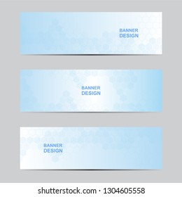 Abstract healthy and medical banner with horizontal shape. Technology and science wallpaper template. Soft blue color. Business vector illustration