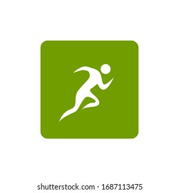 abstract healthy people, running man logo design vector elements illustrations