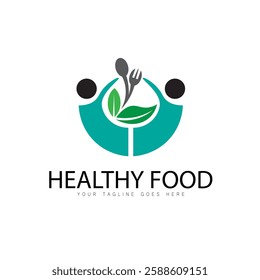 abstract healthyfood vector logo design