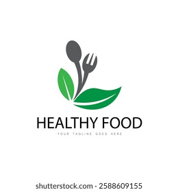 abstract healthyfood vector logo design