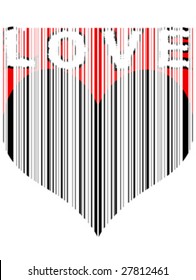 abstract hear made with bare code