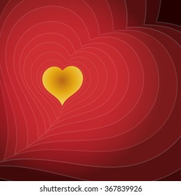 Abstract heart background. Colorful vector illustration.