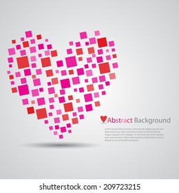 Abstract heart background, EPS10 Vector. 