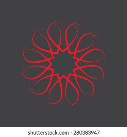 Abstract Heart Background. Logo design. Red and gray color


