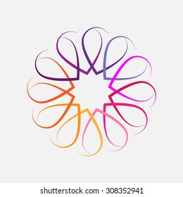 Abstract Heart Background. Logo design. Colorful


