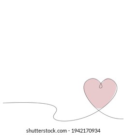 Resumen de fondo cardíaco de una línea ilustración de vector	