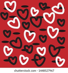 Abstract heart background with a red theme
