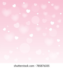 Abstract heart background with soft pink color