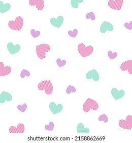 Abstract heart background. heart style, seamless vector pattern for background, print, paper, wrap