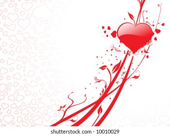 Abstract heart background vector illustration