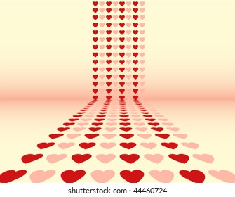 Abstract Heart Background - vector illustration