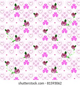 Abstract heart background vector illustration