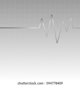 Abstract heart beats cardiogram background. vector illustration