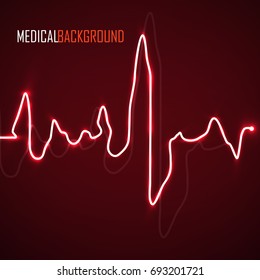 Abstract heart beats. Cardiogram background. Vector illustration. Eps 10