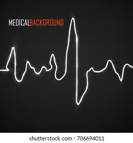 Abstract heart beats. Cardiogram background. Vector illustration. Eps 10