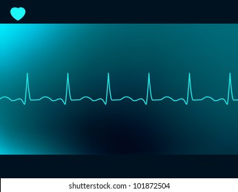 Abstract heart beats cardiogram. EPS 8 vector file included