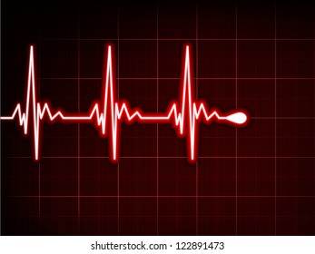 Abstract heart beats cardiogram. EPS 8 vector file included