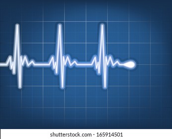 Abstract heart beats cardiogram. EPS 10 vector file included
