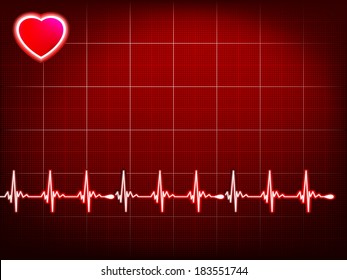 Abstract heart beats cardiogram. EPS 10 vector file included