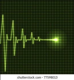 Abstract heart beats cardiogram illustration - vector