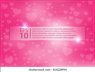Abstract heart bokeh background vector illustration