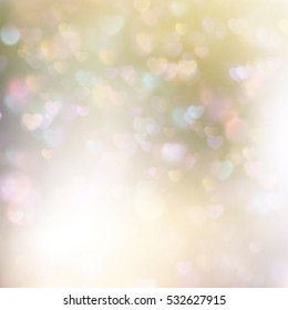 Abstract heart bokeh bright background. EPS 10 vector file included