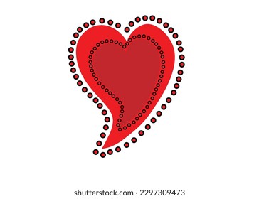 abstract heart circle around vector for concept background icon logo decoration 