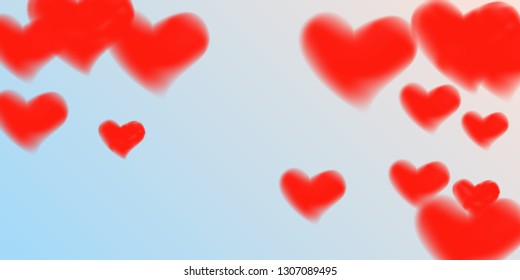 Abstract heart confetti beautifully chaotic for concept design. Romantic red heart background. Creative cover vector concept.  Flyer design, poster template. Hearts of confetti for Valentines day.