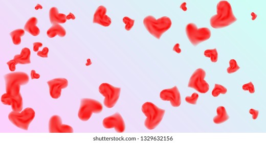 Abstract heart confetti beautifully chaotic for concept design. Romantic red heart background. Creative cover vector concept.  Flyer design, poster template. Hearts of confetti for Valentines day.