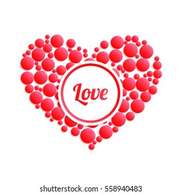 Abstract heart. Declaration of love.