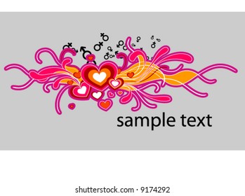 Abstract Heart Design - Vector