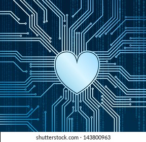 Corazón abstracto, EPS 8