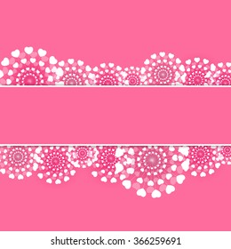 Abstract Heart Flower Background Vector Illustration EPS10