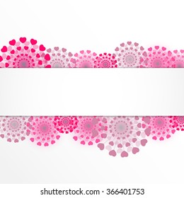 Abstract Heart Flower Background Vector Illustration EPS10