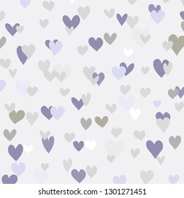 Abstract heart gray color pattern background vector