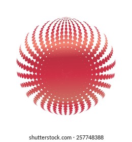 Abstract heart halftone background, illustration. Logo design.