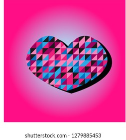 Abstract Heart icon design.