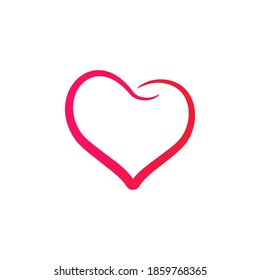 Ilustración del vector del icono del corazón abstracto