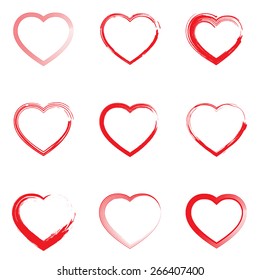Abstract Heart Icons