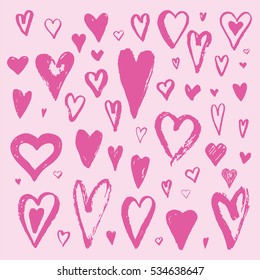 Abstract  heart ink set