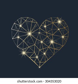 Abstract heart isolated on a white background. Vector