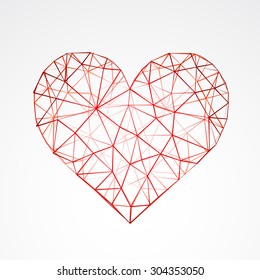Abstract heart isolated on a white background. Vector