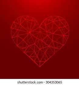 Abstract heart isolated on a white background. Vector